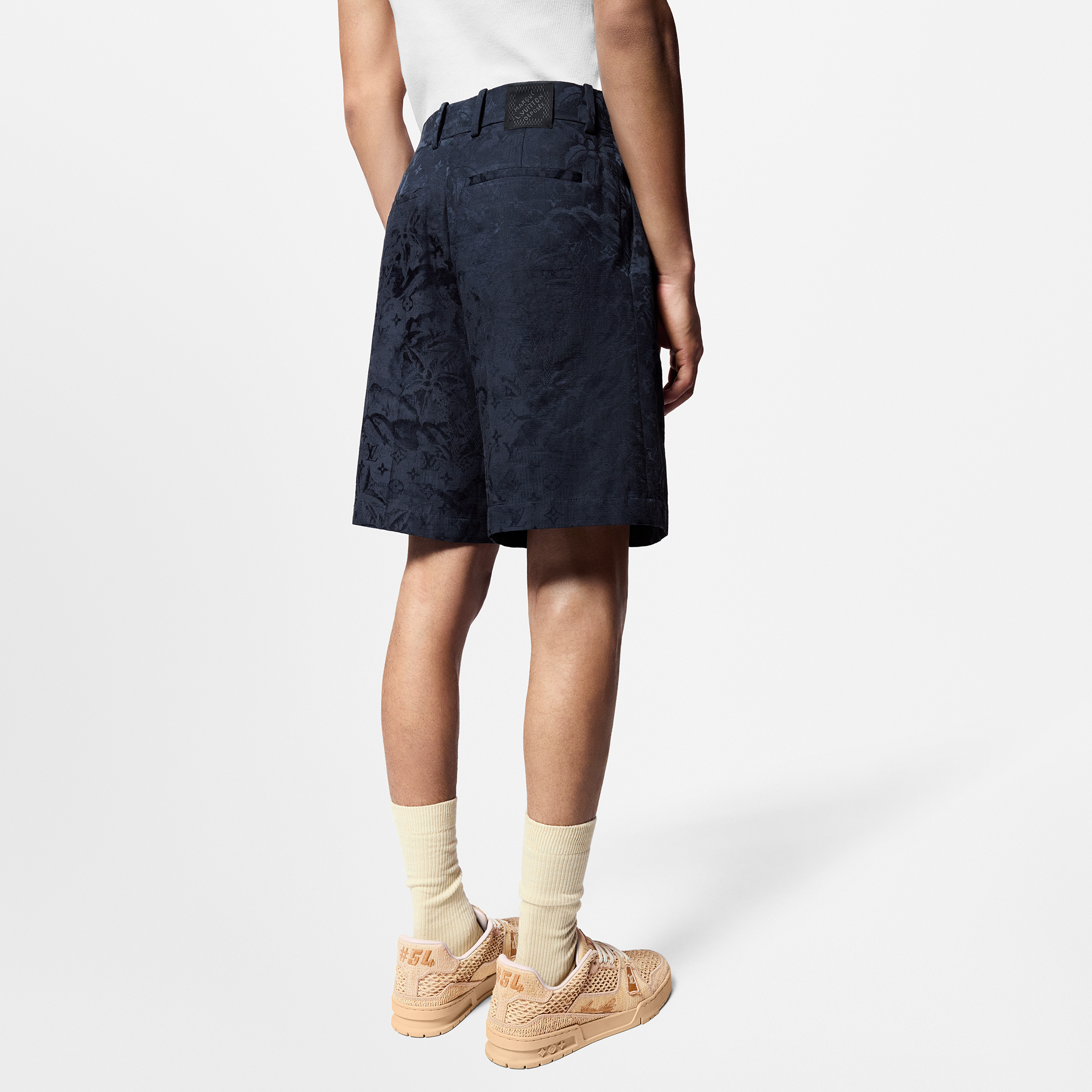 Monogram  Cotton-Blend Tailored Shorts  in Men's Ready-to-Wear Pants collections by Louis Vuitton (Product zoom)